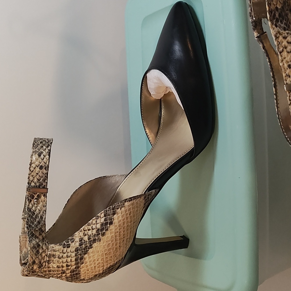 ALFANI Snakeskin and Black Women's Heels - Women's Size 10M